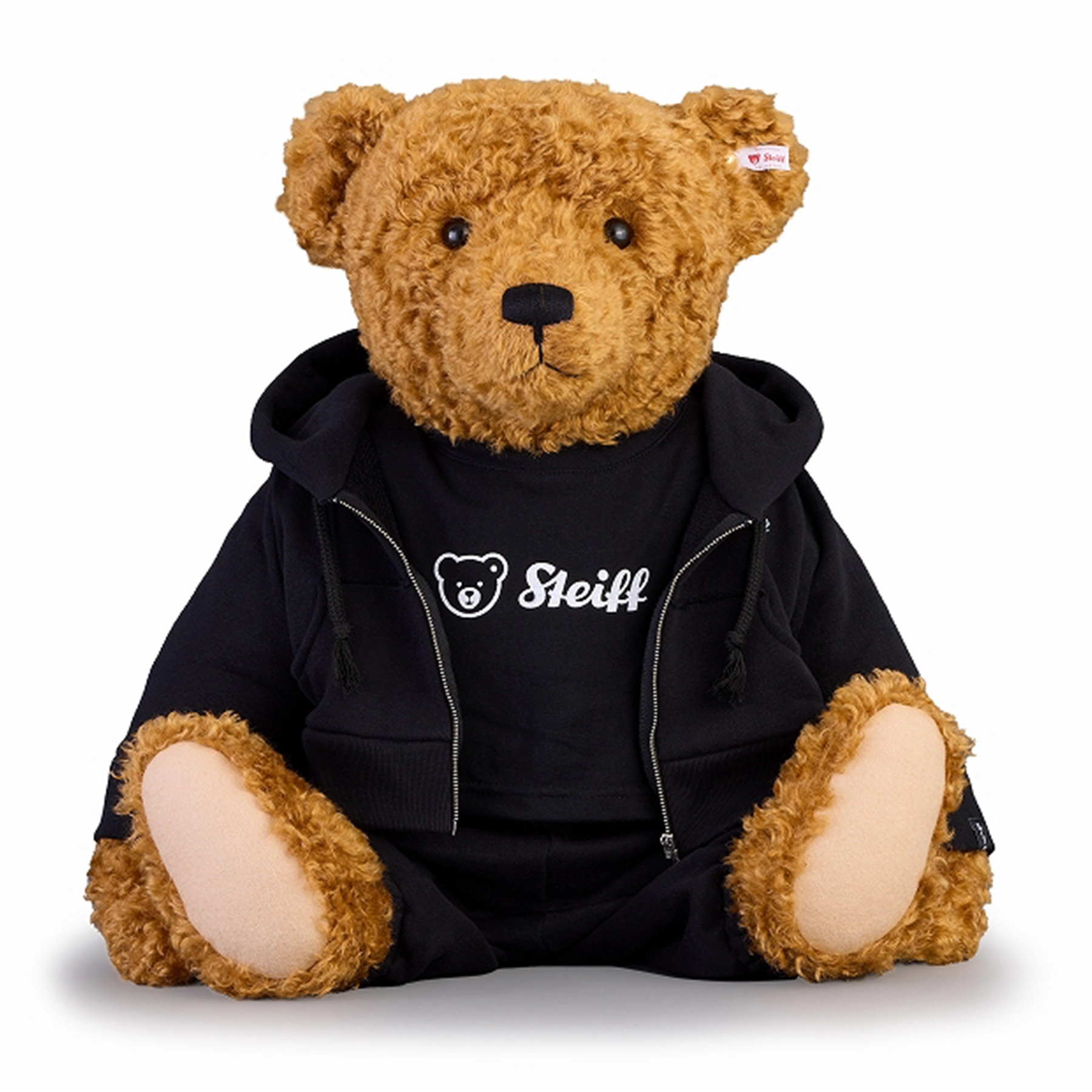 145周年記念作品 シュタイフ × ループウィラー クラシックテディベア ブラックフーディ(70㎝)