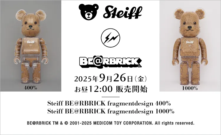 Steiff BE@RBRICK fragmentdesign 400％、Steiff BE@RBRICK fragmentdesign 1000％