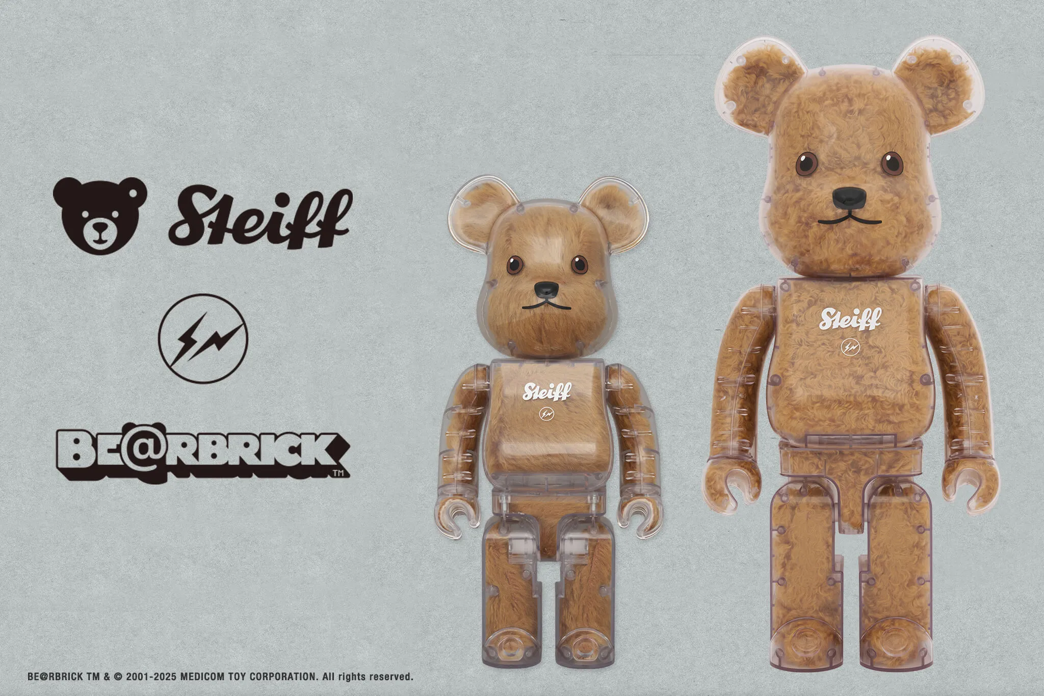 Steiff BE@RBRICK fragmentdesign 400％、Steiff BE@RBRICK fragmentdesign 1000％