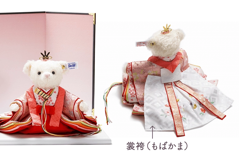 テディベア ひな人形「桜うさぎ」ポイント1